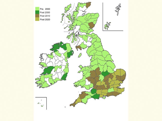  Distribution map Copyright Martin Evans 
