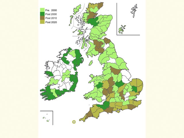  Distribution map Copyright Martin Evans 
