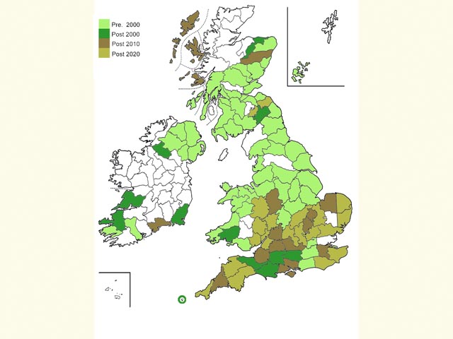  Distribution map Copyright Martin Evans 