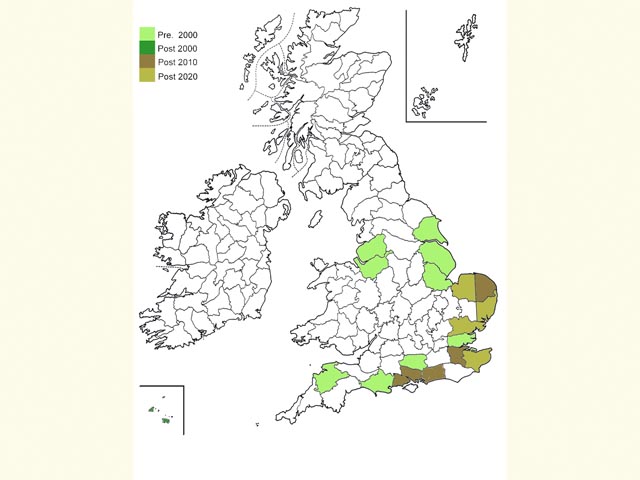  Distribution map Copyright Martin Evans 
