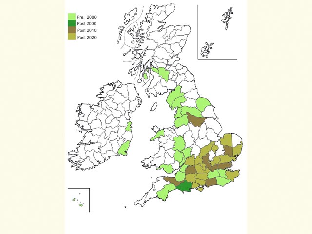  Distribution map Copyright Martin Evans 
