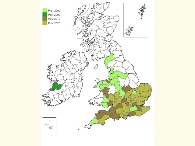  Distribution map Copyright Martin Evans 
