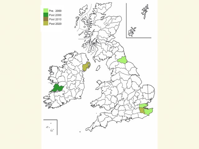  Distribution map Copyright Martin Evans 