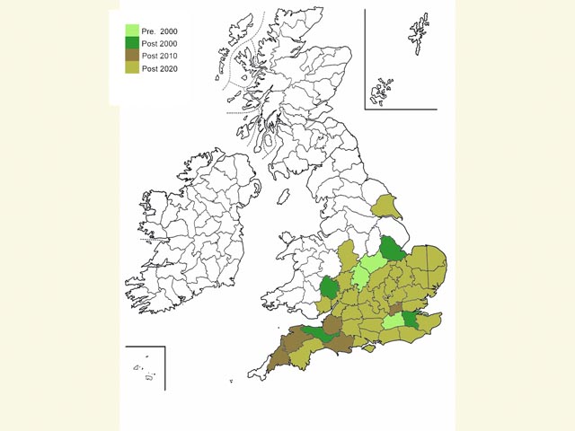  Distribution map Copyright Martin Evans 
