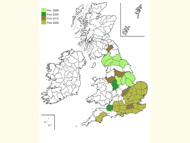  Distribution map Copyright Martin Evans 