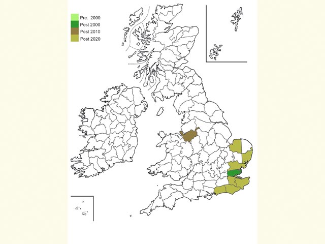 Distribution map Copyright Martin Evans 