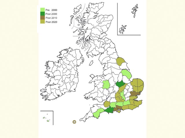  Distribution map Copyright Martin Evans 