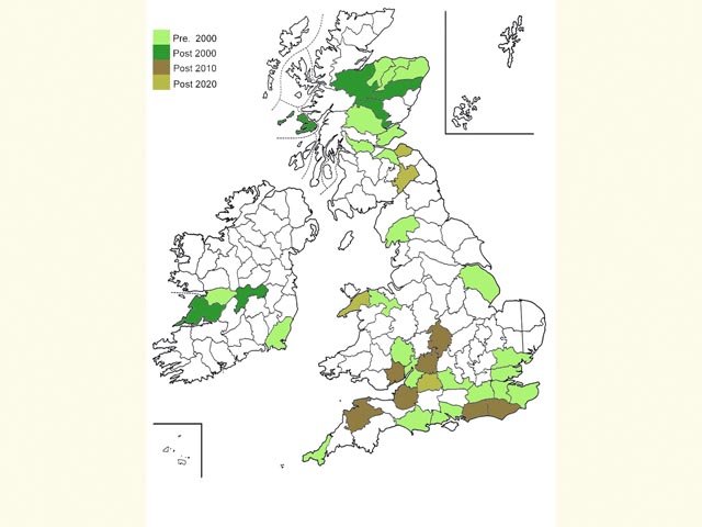  Distribution map Copyright Martin Evans 