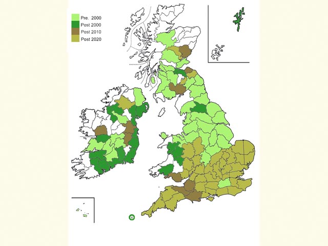  Distribution map Copyright Martin Evans 