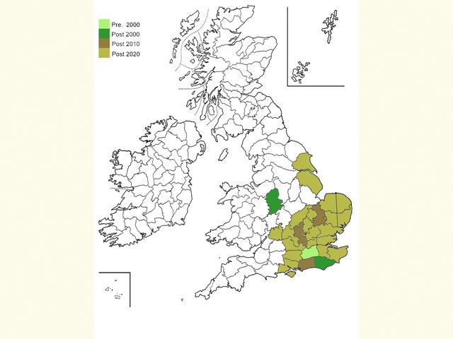  Distribution map Copyright Martin Evans 