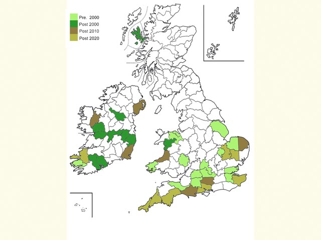  Distribution map Copyright Martin Evans 