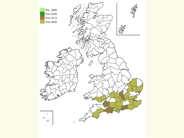  Distribution map Copyright Martin Evans 