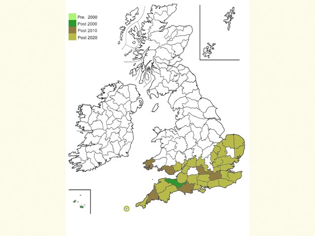  Distribution map Copyright Martin Evans 