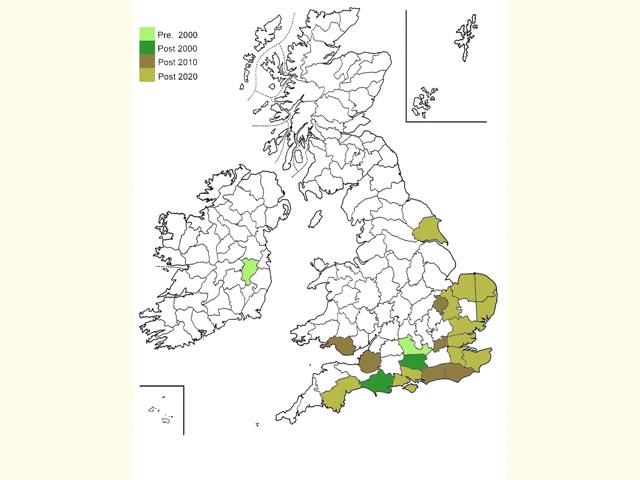  Distribution map Copyright Martin Evans 
