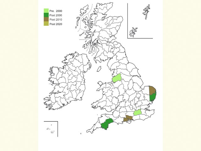  Distribution map Copyright Martin Evans 