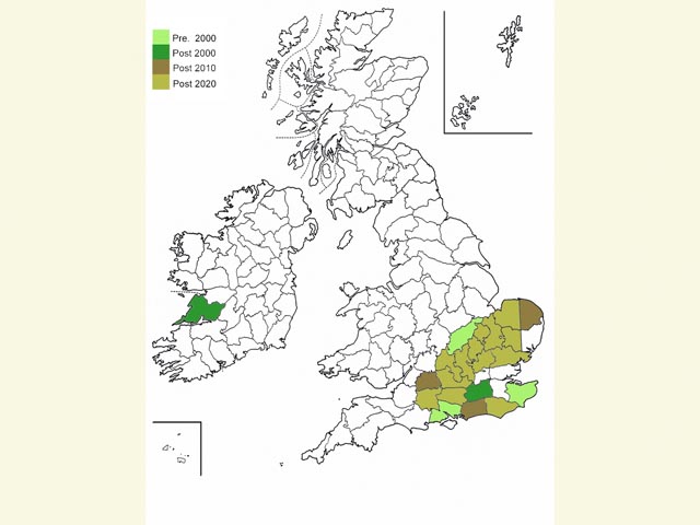  Distribution map Copyright Martin Evans 