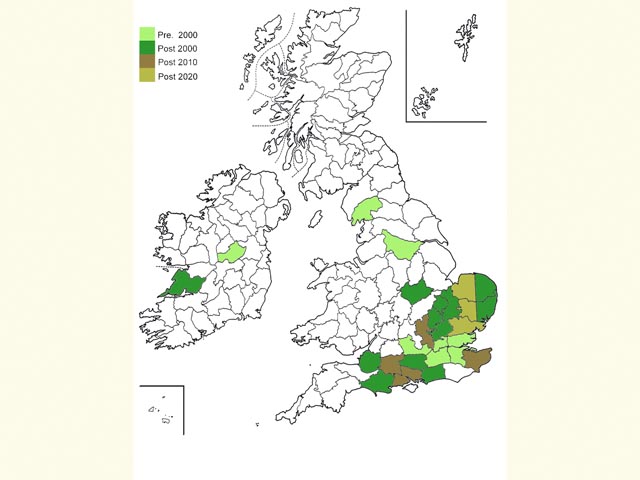  Distribution map Copyright Martin Evans 