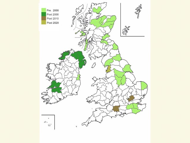  Distribution map Copyright Martin Evans 