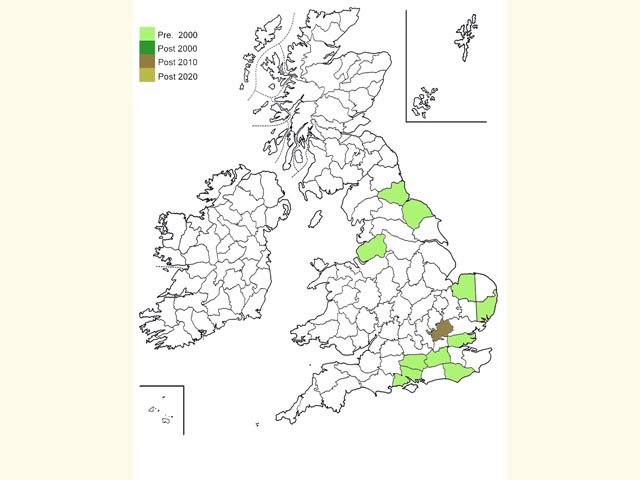  Distribution map Copyright Martin Evans 