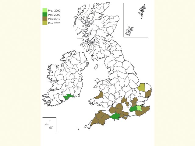  Distribution map Copyright Martin Evans 