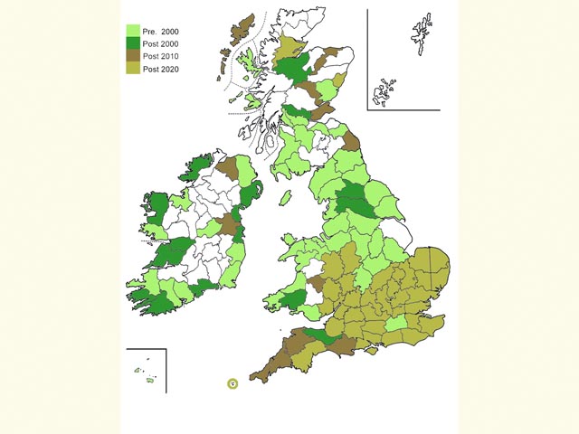  Distribution map Copyright Martin Evans 