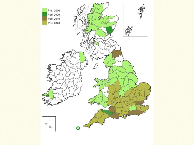  Distribution map Copyright Martin Evans 