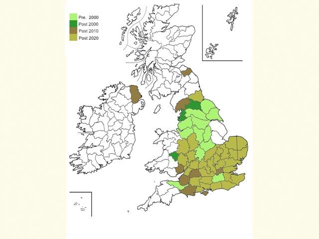  Distribution map Copyright Martin Evans 