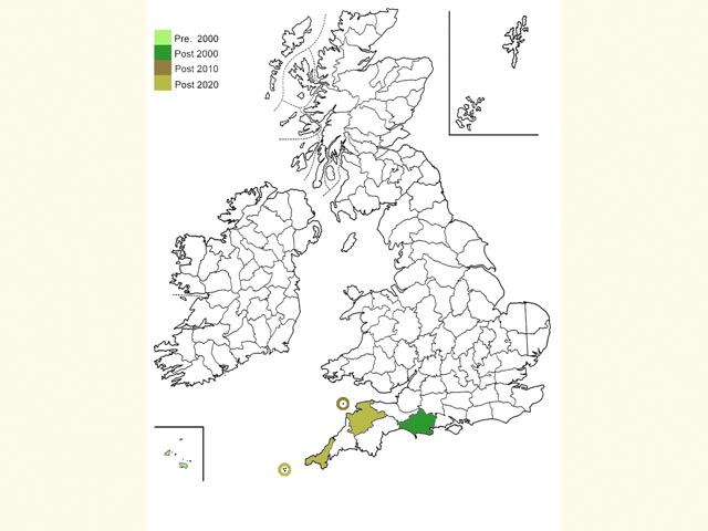  Distribution map Copyright Martin Evans 