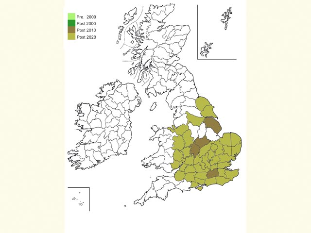  Distribution map Copyright Martin Evans 
