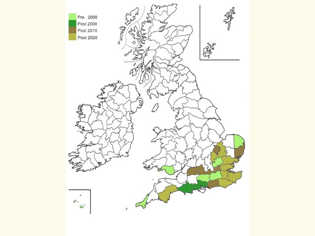  Distribution map Copyright Martin Evans 