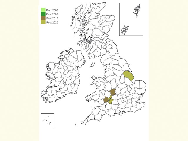  Distribution map Copyright Martin Evans 