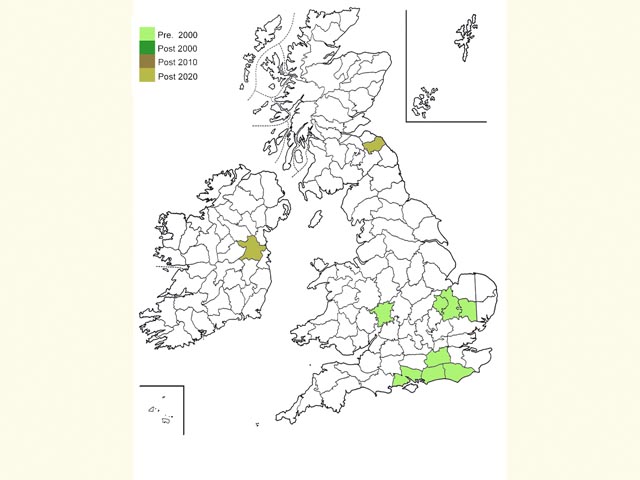  Distribution map Copyright Martin Evans 