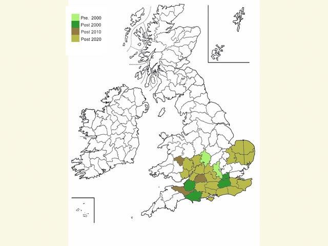  Distribution map Copyright Martin Evans 