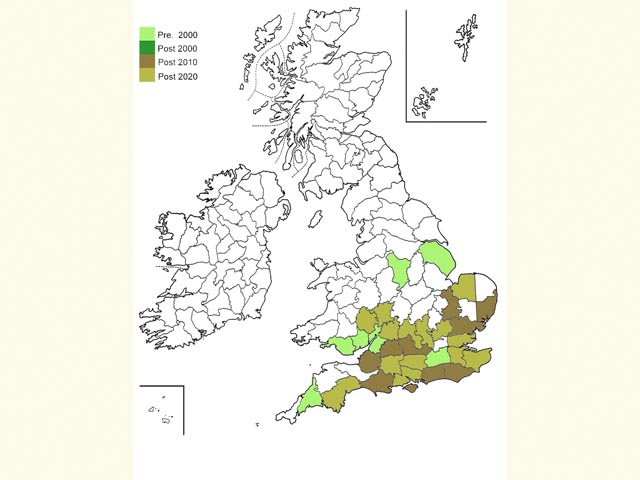 Distribution map Copyright Martin Evans 