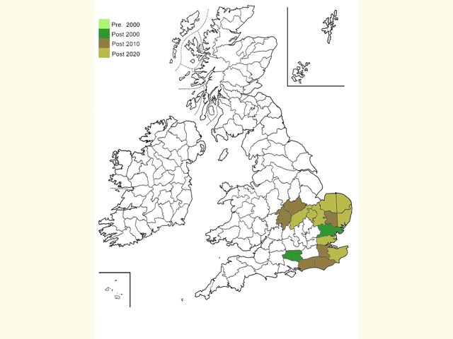  Distribution map Copyright Martin Evans 