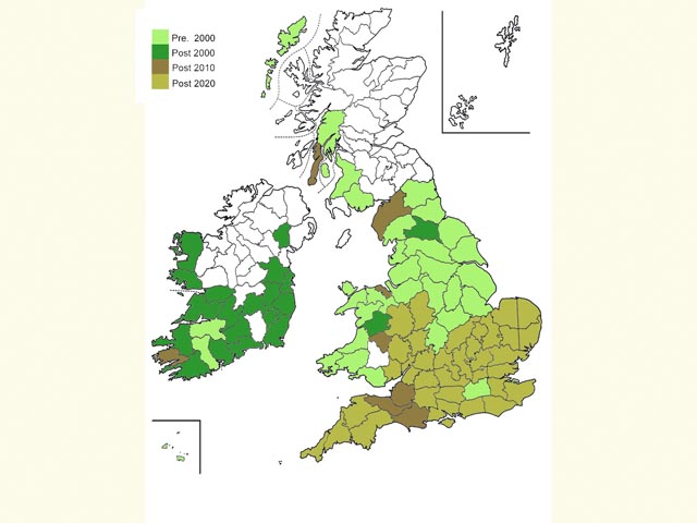  Distribution map Copyright Martin Evans 