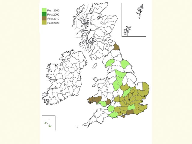  Distribution map Copyright Martin Evans 