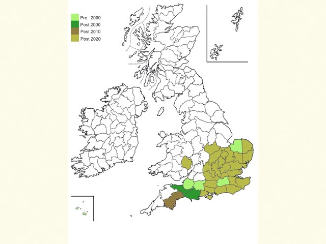  Distribution map Copyright Martin Evans 