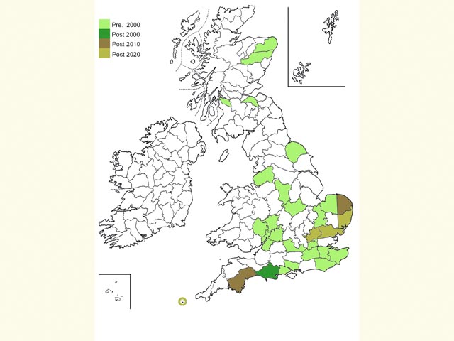  Distribution map Copyright Martin Evans 