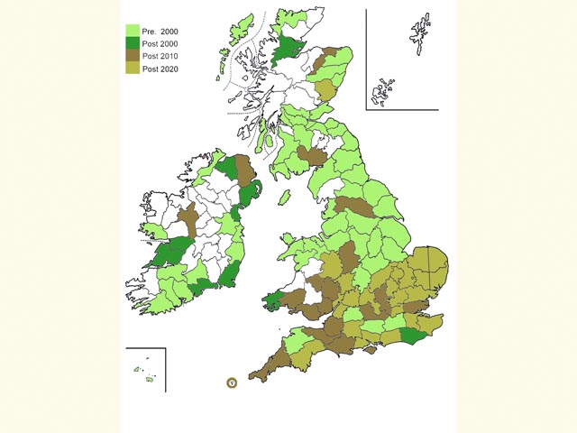  Distribution map Copyright Martin Evans 