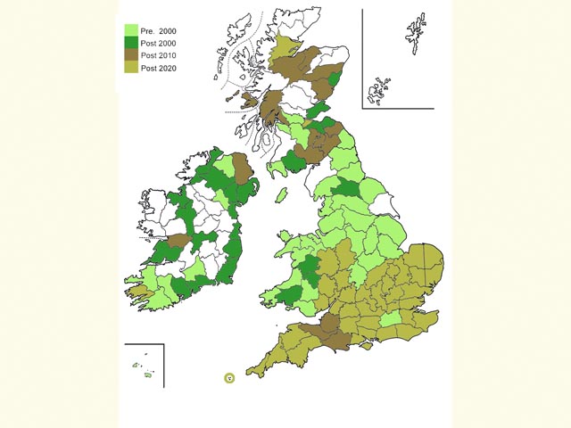  Distribution map Copyright Martin Evans 