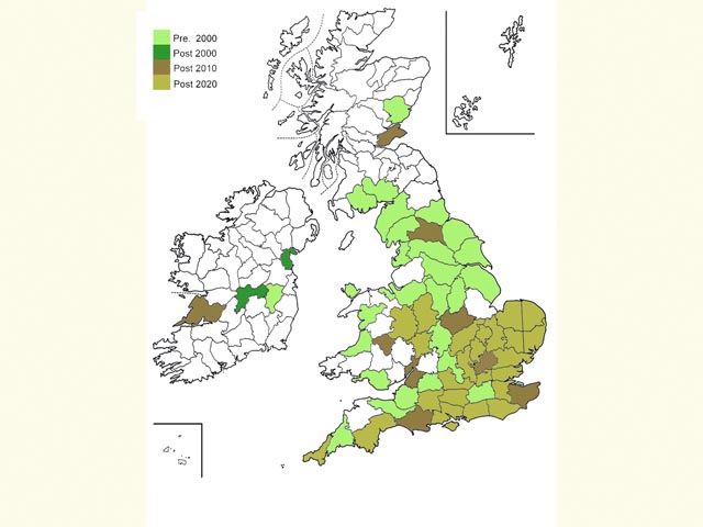  Distribution map Copyright Martin Evans 