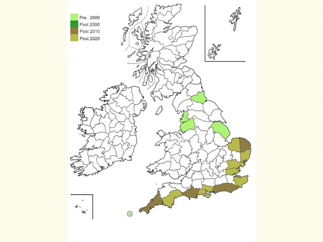  Distribution map Copyright Martin Evans 