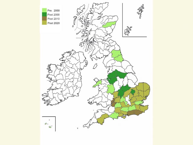  Distribution map Copyright Martin Evans 