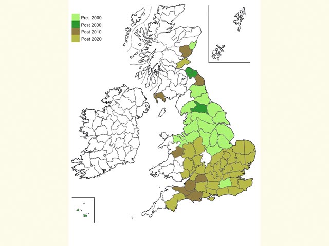  Distribution map Copyright Martin Evans 