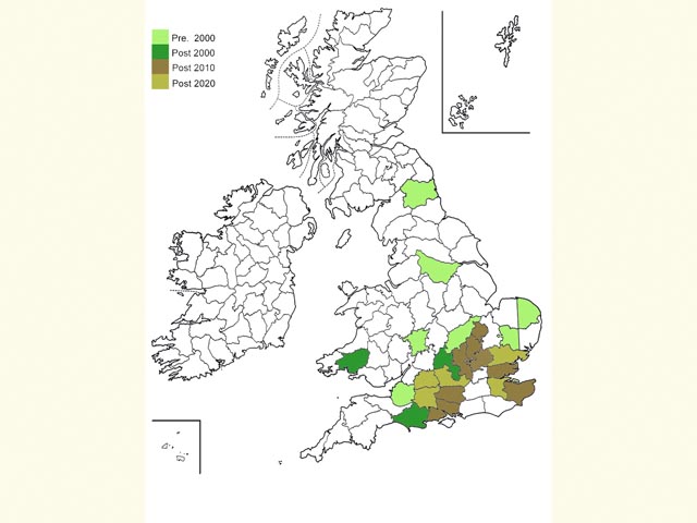  Distribution map Copyright Martin Evans 