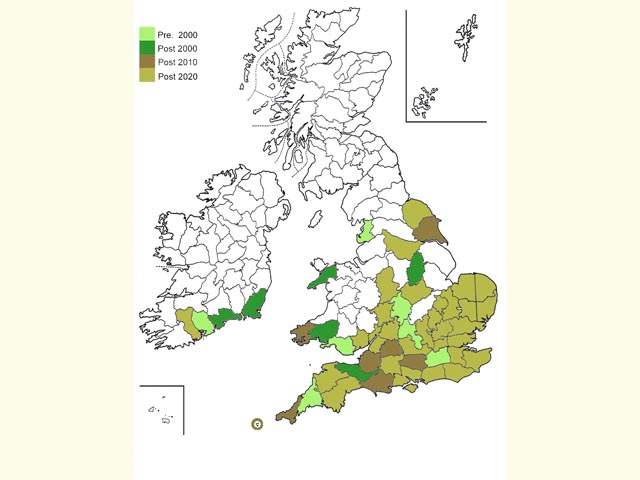 Distribution map Copyright Martin Evans 