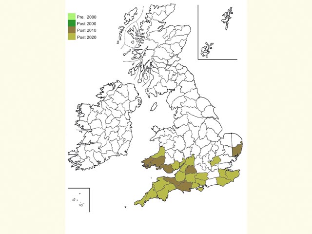  Distribution map Copyright Martin Evans 