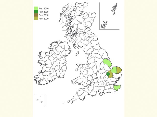  Distribution map Copyright Martin Evans 