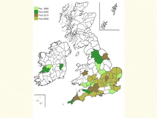  Distribution map Copyright Martin Evans 